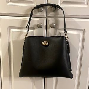 COACH Willow Shoulder/Hobo/Cross Body Black Leather Bag